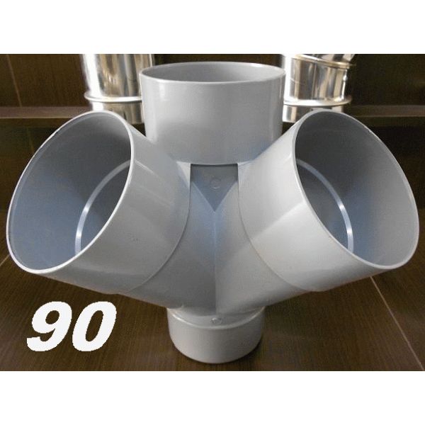 TE DE PVC DOBLE ANGULAR DE 90 45 MACHO HEMBRA GRIS, MH DERIVACIONES DE RINCON RINCONERA para encolar DERIBACIONES tes SANITARIOS SANITARIAS (MH) ( MH ) (M-H) ( M-H ) ACCESORIOS PARA M/H Esquineros Esquineras 90x45 evacuaciones