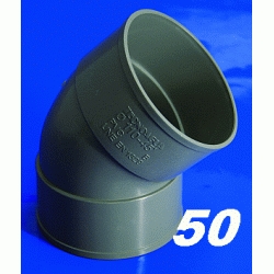 CODO DE PVC PARA ENCOLAR DE 50 45 HEMBRA HEMBRA GRIS, HH H-H CURVA para encolar CURBA codos SANITARIOS SANITARIAS ACCESORIOS PARA H/H 50x45 evacuaciones elbow