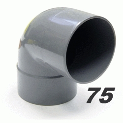 CODO DE PVC PARA ENCOLAR DE 75 87 MACHO HEMBRA GRIS, MH M-H CURVA Recomendado ECNMC para encolar CURBA codos SANITARIOS SANITARIAS (MH) ( MH ) ACCESORIOS PARA M/H 75x87 evacuaciones elbow