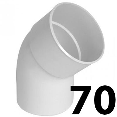 Codo de pvc de 70 45 Macho Hembra Blanco, MH MH CURVA BLANCA BLA BL para encolar CURBA codos SANITARIOS SANITARIAS (MH) ( MH ) (M-H) ( M-H ) ACCESORIOS PARA M/H 70x45 evacuaciones elbow