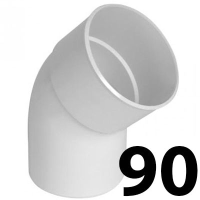 Codo de pvc de 90 45 Macho Hembra Blanco, MH MH CURVA BLANCA BLA BL para encolar CURBA codos SANITARIOS SANITARIAS (MH) ( MH ) (M-H) ( M-H ) ACCESORIOS PARA M/H 90x45 evacuaciones elbow