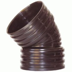 CODO DE 400x45 DE  POLIETILENO CORRUGADO HEMBRA HEMBRA REF. 329022 FERROPLAST, HH H-H CURVA CURBA POLITILENO H/H Evacuaciones