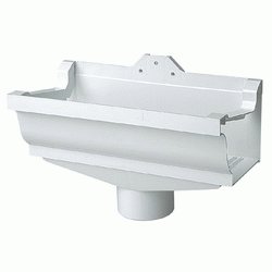 BAJANTE DILATACION SALIDA TUBULAR DE 80 mm PARA CANALON ALFA RECTANGULAR BLANCO REF. 36021 JIMTEN, NAD30 CANAL CUADRADA BLANCA BLA BL canalones tipo cornisa JINTEM Jinten Jimtem