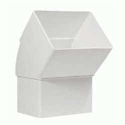 CODO DE 45 MACHO HEMBRA PARA BAJANTE RECTANGULAR DE 100x73mm BLANCO REF. 38211 JIMTEN, CQ4GT CURVA MH M-H PARA TUBO BAJANTE RECTANGULAR BLANCA BLA BL CURBA (MH) ( MH ) JINTEM Jinten M/H Tuberias Cuadrados cuadradas Jimtem