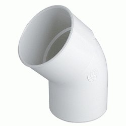 CODO BAJANTE TUBULAR DE 80mm x45 BLANCO REF. 38001 JIMTEN, CR4GT CURVA PARA BAJANTE CANAL CANALON CANALONES BLANCA BLA BL CURBA JINTEM Jinten Jimtem