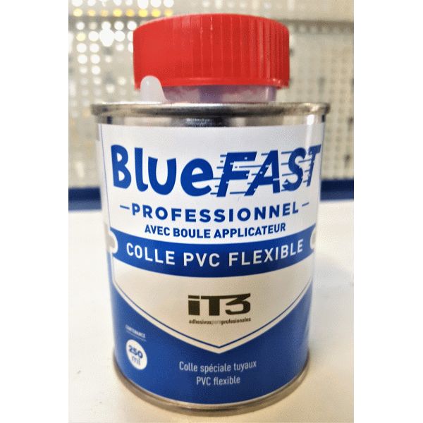 Bote de cola BLUEFAST DE 250ml con pincel HEYPAR IT00203P PARA PVC FLEXIBLE, IT3 ADHESIVO ENVASE DE 1000 GRAMOS PARA PLASTICO Pegamento adesivo adehsivo