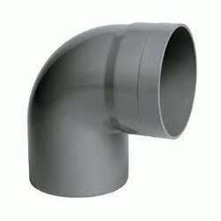 CODO GRAN EVACUACION DE PVC MACHO HEMBRA DE 400x87 COLOR GRIS FERROPLAST, MH M-H CURVA DE PLASTICO PARA ENCOLAR CURBA (MH) ( MH ) codos M/H