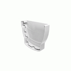 ELEGANCE 140 Tapon para canalon A derecha - Blanco  DEVOREX, canalones tipo cornisa Tapa Tapones