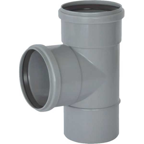 DERIVACION REDUCIDA SENCILLA DE EVACUACION INSONORIZADO SISTEMA HT SAFE A 87 DE 125/110mm, insonorizados insonorizadas TE 125x87 anti sonido insonorizar ruido silencioso PVC