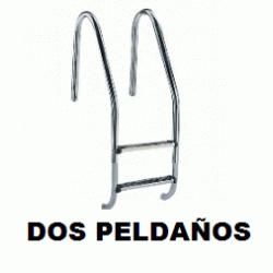 ESCALERA PASAMANOS STANDARD DE 2 PELDAOS DE ACERO INOXIDABLE  PARA PISCINA REF. 05488 FLUIDRA, ASTRAL ESCALONES Recomendado ECNMC AISI304 INOX Descripcin: Escaleras con pasamanos modelo Standard, para piscinas enterradas, fabricadas en tubo  43mm de acero inoxidable acabado pulido brillante. Peldaos en acero inoxidable y plstico. Su cuidado diseo garantiza seguridad contra todo tipo de deslizamientos o cortes. Suministradas con anclajes de fijacin, previstos para conexin a toma equipotencial. - Modelo LUXE: Pasamanos y peldaos en AISI-316. - Modelo STANDARD: Pasamanos y peldaos en AISI-304 - Modelo PLASTIC: Pasamanos AISI-304 y peldaos en material plstico. Seguridat Tuberias