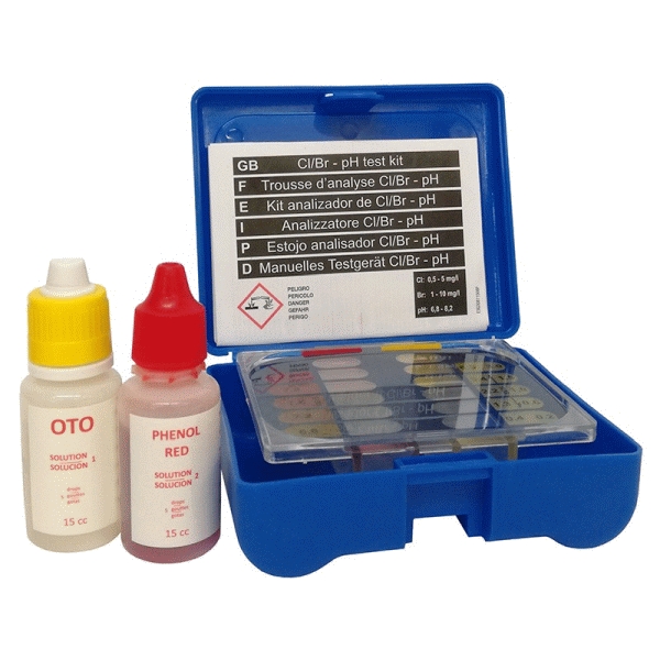 ESTUCHE POOLTESTER DE CLORO TOTAL BROMO TOTAL Y PH ( CON OTO Y PHENOL LIQUIDO ) REF. 25353 FLUIDRA, ANALIZADOR COMPROBADOR ASTRAL