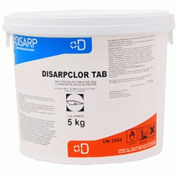 BOTE DE CLORO DE 25 Kg EN TABLETAS DE 200 Gr CLORADOR DE AGUA DE PISCINA DISARP CLOR TAB DISARP, BACTERICIDA Recomendado ECNMC PARA LA LIMPIEZA DE AGUA DE LAS PISCINAS