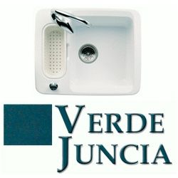 FREGADERO VENETO 1S VERDE JUNCIA DSCTL, Fregadera Sink Sintetico pica SENO 1 CUBETA UNA UN