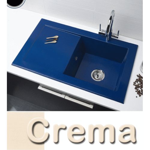 Fregadero sobre encimera ATON de 1 cubeta y escurridera de 885 mm x 510 mm Crema SYAN, Fregadera SILACRYL FIBRA silacril sintetico SYAN pica Leroy Merlin leroymerlin bauhaus bauaus bricomart bricodepot leroi bahaus bajaus bricomart alibaba ikea amazon bricor aki bricorama lightinthebox light in the box ebay eachbuyer aliexpress tomtop el corte ingles Amazon Cubetas