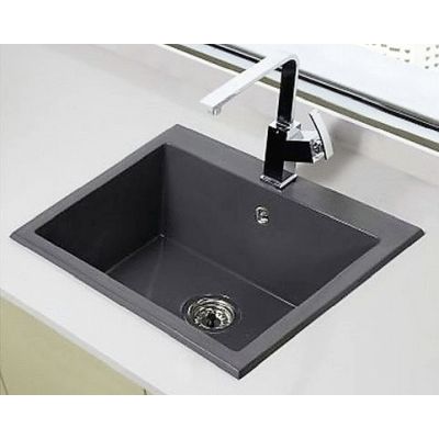 Fregadero sobre encimera LEDA de 1 cubeta de 555 mm x 515 mm pizarra SYAN, 55,5x51,5cm 55.5x51.5cm Fregadera Sink SILACRYL FIBRA silacril sintetico SYAN pica Leroy Merlin leroymerlin bauhaus bauaus bricomart bricodepot leroi bahaus bajaus bricomart alibaba ikea amazon bricor aki bricorama lightinthebox light in the box ebay eachbuyer aliexpress tomtop el corte ingles Amazon kitchen sink