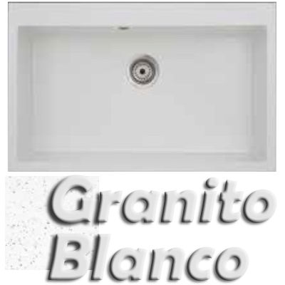 Fregadero sobre encimera VALI de 1 cubeta de 815 mm x 510 mm Granito Blanco SYAN, fregaderas picas Leroy Merlin leroymerlin bauhaus bauaus bricomart bricodepot leroi bahaus bajaus bricomart alibaba ikea amazon bricor aki bricorama lightinthebox light in the box ebay eachbuyer aliexpress tomtop el corte ingles Amazon Syan