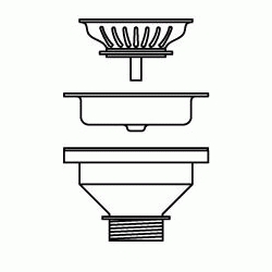 Vlvula canasta de 31/2" sin rebosadero PYRAMIS 521097201, Balbulas balvulas valbulas Fregaderas fregaderos  picas cestillos cestillas Piramys Piramis Pyramys Recambios Repuestos rebosador Fontaneria Para ZXZX