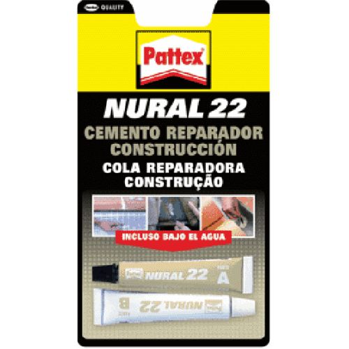 NURAL 22 DE 22 ml CEMENTO REPARADOR ( DOS COMPONENTES ) REF. 1841838 HENKEL, MASILLA PASTA MASA DE REPARACION PARA SANEAMIENTO Y CONSTRUCCION 2 COMPONENTES