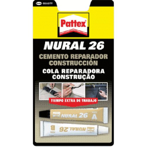 NURAL 26 DE 22 ml CEMENTO REPARADOR ( DOS COMPONENTES ) REF. 1842189 HENKEL, MASILLA PASTA MASA DE REPARACION PARA SANEAMIENTO Y CONSTRUCCION 2 COMPONENTES