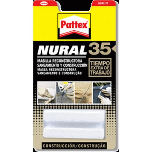 NURAL 35 DE 50 gr MASILLA RECONTRUCTORA DE CONSTRUCCION ( DOS COMPONENTES) REF. 1816201 HENKEL, MASILLA PASTA MASA DE REPARACION PARA CONSTRUCCION 2 COMPONENTES