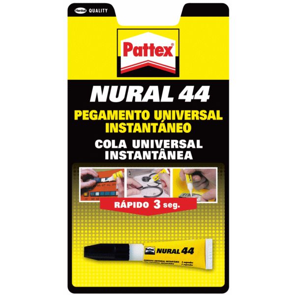 NURAL 44 DE 3 gr PEGAMENTO UNIVERSAL INSTANTANEO REF. 1755645 HENKEL, ADHESIVO SUPER FUERTE EXTRA FUERTE