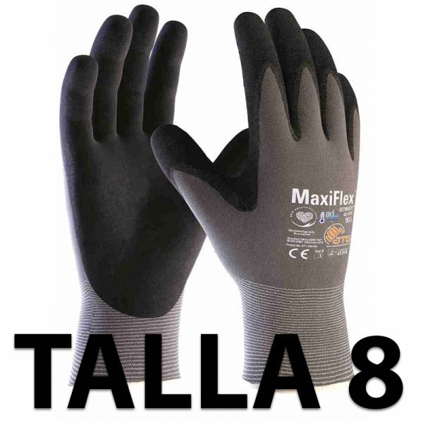 Guantes ATG MAXIFLEX ULTIMATE APT Talla 8 ATG 42-874IN8, 