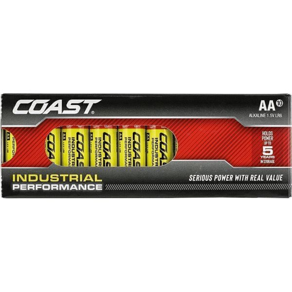 Pila industrial PERFORMANCE ALKALINE 1.5V LR6 AA DISPLAY pack 10 unidades COAST, 