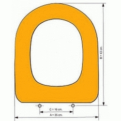 Asiento para inodoro modelo STYLO (BELLAVISTA) de PVC color PERGAMON EIZAGUIRRE, VATER WC WATER BATER TAZA asientos TAPAS W.C. toilet seat