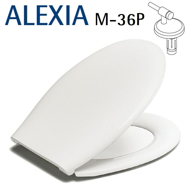 Asiento WC ALEXIA BL bis. M-36P acero montaje sup. ESTOLI (acopla: victoria lucerna clasica venecia, blanco bisagras metlicas instalacin superior por arriba desde 80001366P 80001366P00 8426899001317 TAPAS PARA Tazas Inodoros Water bater WC taza Recomendado ECNMC VATER COLOR VISAGRAS asientos modelo W.C. Juego Anclajes anclages De toilet seat