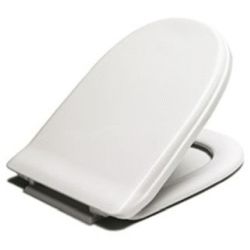 Asiento WC modelo GSI blanco bisagras (Compatible: DAMA PRESTIGE) M-36P - ESTOLI, Sanitarios Tapas Water WC Inodoros Series Baos Aseos Asientos Vater Bater W.C. Tazas toilet seat acopla 04001366P