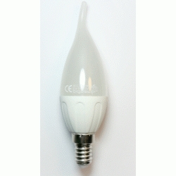 BOMBILLA LED CL35 FORMA VELA E14 (rosca fina) ECO 4w 290 lm LUZ BLANCA, fria pequea Leds luces iluminacin Blanco