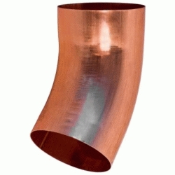 CODO ELECTROSOLDADO REDONDO DE COBRE DE  80 mm x 45 PARA TUBO DE BAJANTE, CURVA CURBA Tuberias Codos soldar