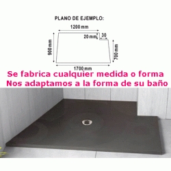 PLATO DE DUCHA MODELO STONE SECCIONADO AQUASILK